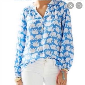 NWT Lilly Pulitzer Elsa Top elephant